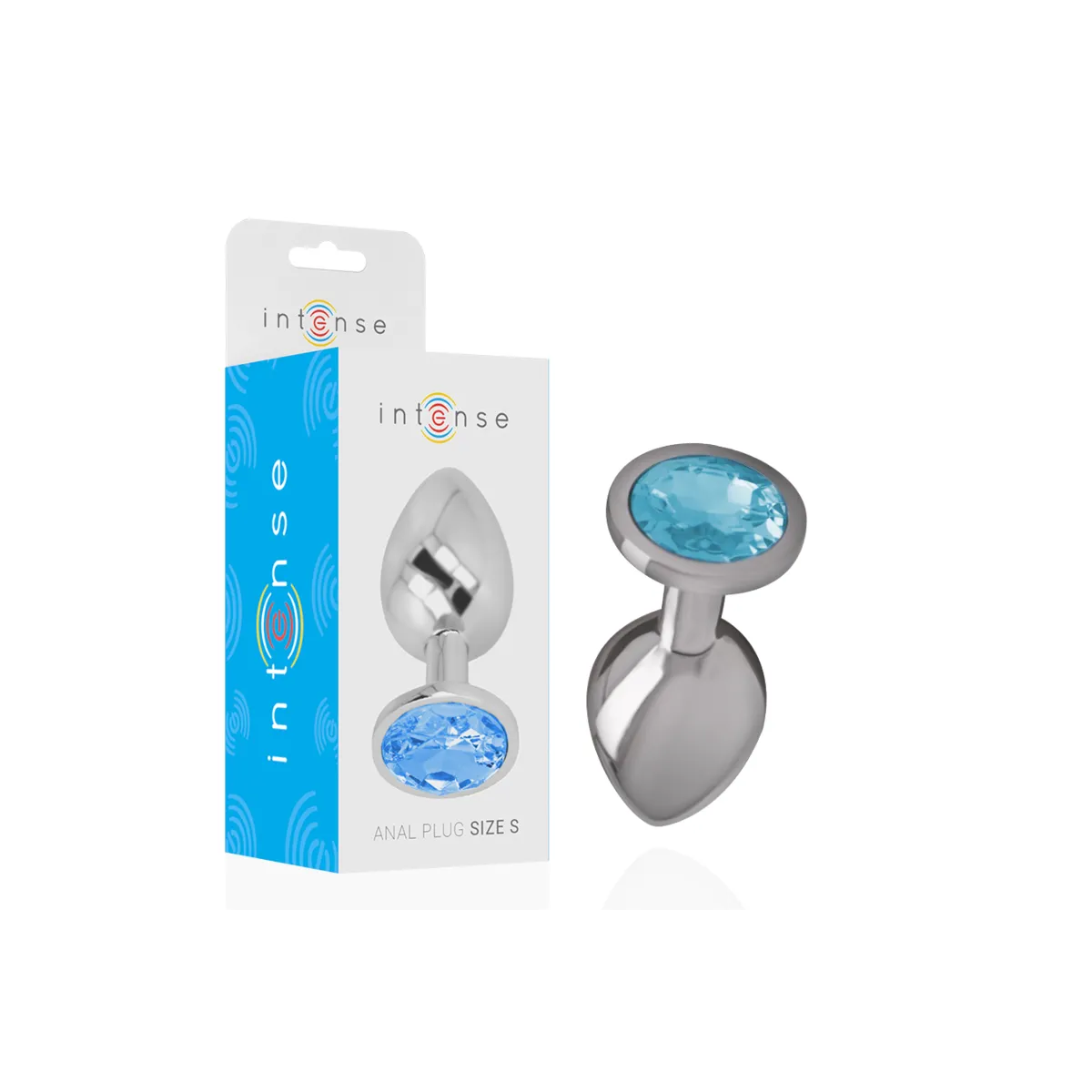 Analstecker aus Aluminiummetall mit Blauem Kristall, Grösse S von Intense Anal Toys | Fesselliebe.de