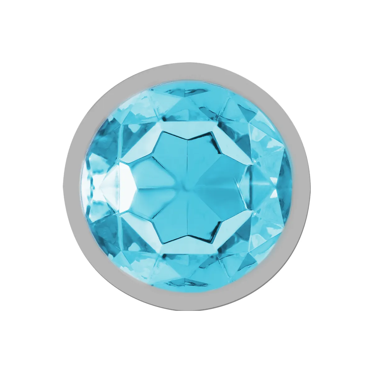 Analstecker aus Aluminiummetall mit Blauem Kristall, Grösse S von Intense Anal Toys | Fesselliebe.de