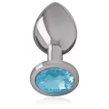 Analplug aus Aluminiummetall mit Blauem Kristall, Grösse L von Intense Anal Toys