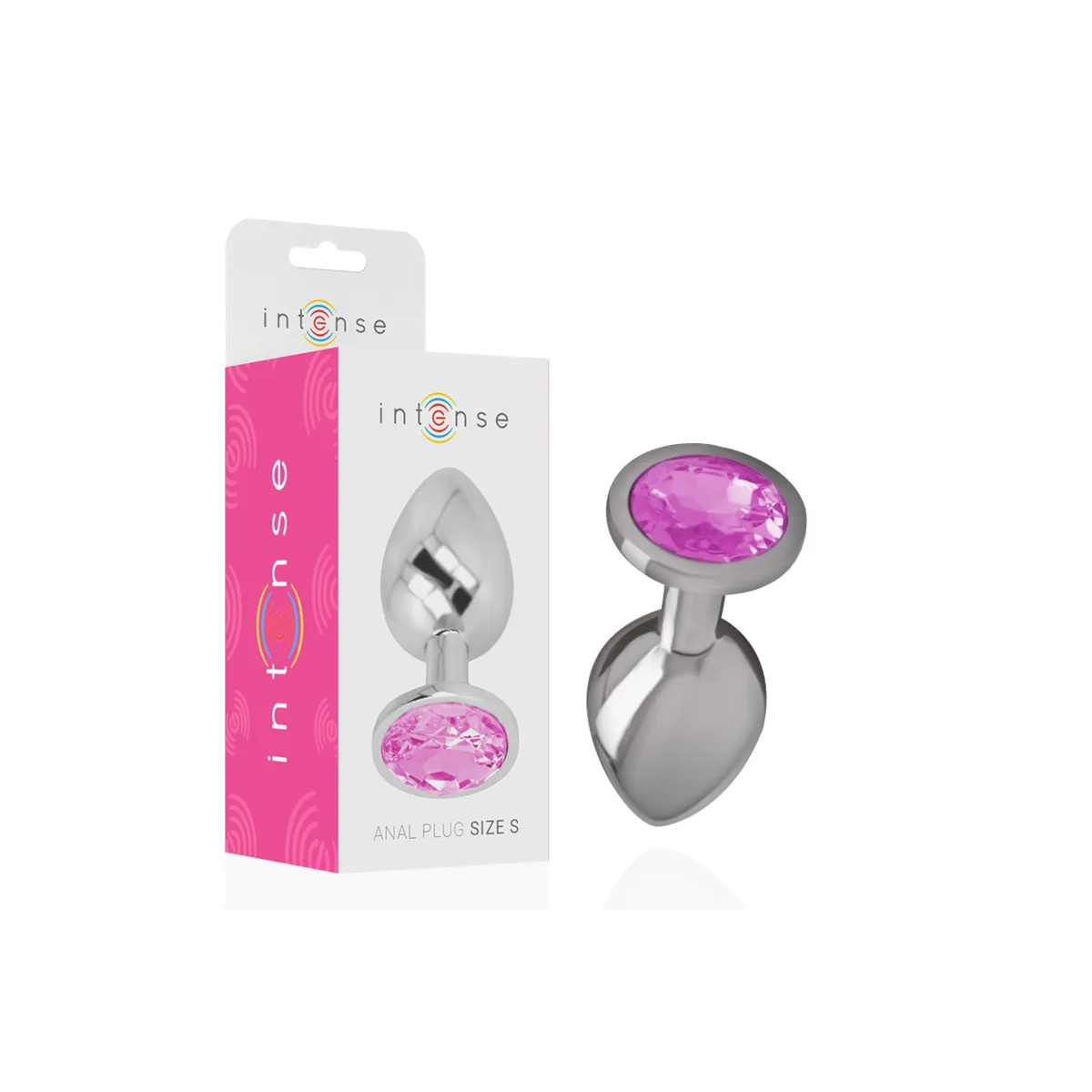 Aluminiummetall-Analsplug mit Rosafarbenem Kristall, Grösse S von Intense Anal Toys | Fesselliebe.de