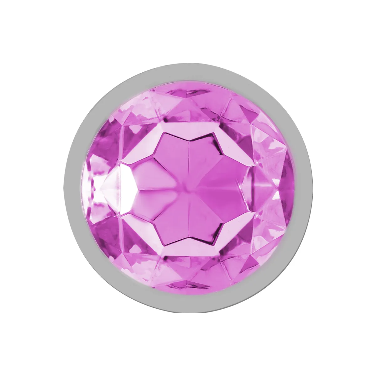 Analplug aus Aluminiummetall mit Rosa Kristall, Grösse M von Intense Anal Toys | Fesselliebe.de