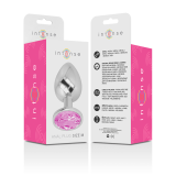 Analplug aus Aluminiummetall mit Rosa Kristall, Grösse M von Intense Anal Toys | Fesselliebe.de