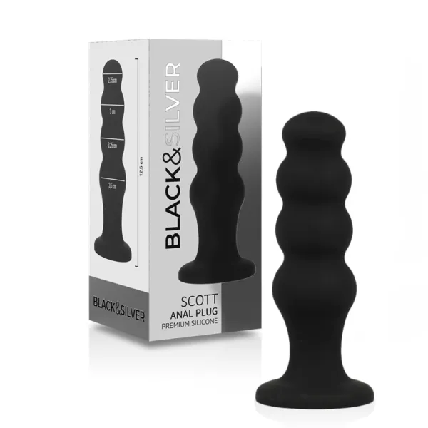 Scott Premium Silikon Analplug Schwarz von Black&Silver | Fesselliebe.de