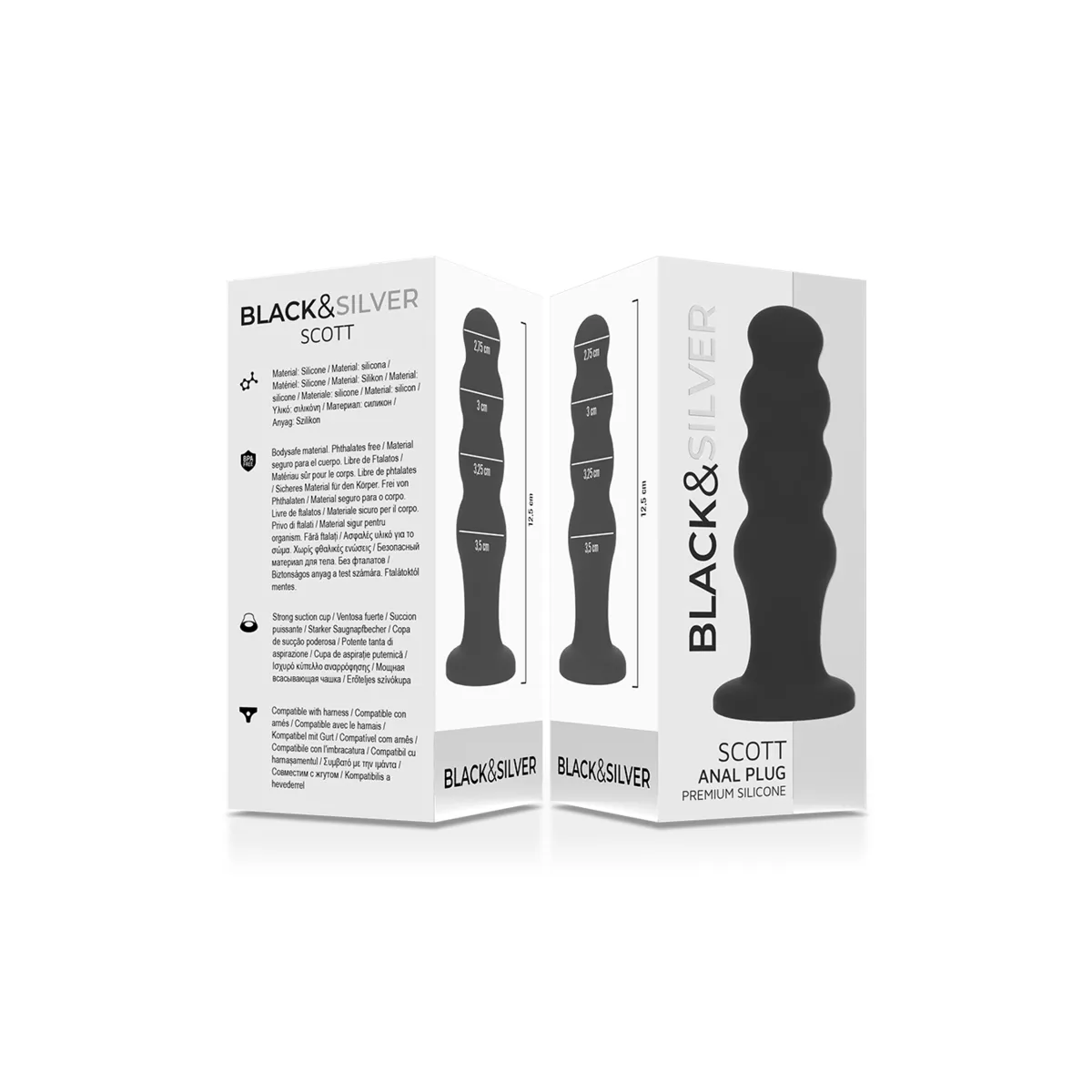 Scott Premium Silikon Analplug Schwarz von Black&Silver | Fesselliebe.de