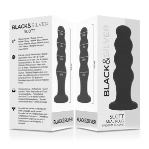 Scott Premium Silikon Analplug Schwarz von Black&Silver
