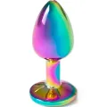 Butt Plug aus Metall Regenbogen, Kleine Grösse 7 cm von Secretplay Toys