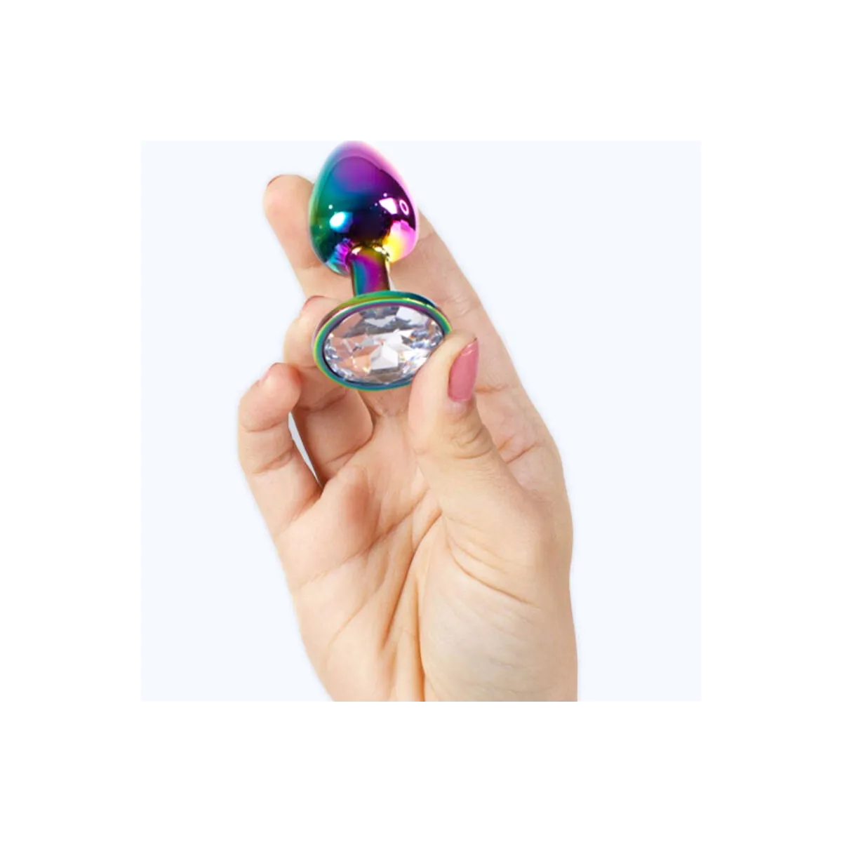 Butt Plug aus Metall Regenbogen, Kleine Grösse 7 cm von Secretplay Toys | Fesselliebe.de