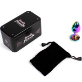 Butt Plug aus Metall Regenbogen, Kleine Grösse 7 cm von Secretplay Toys | Fesselliebe.de