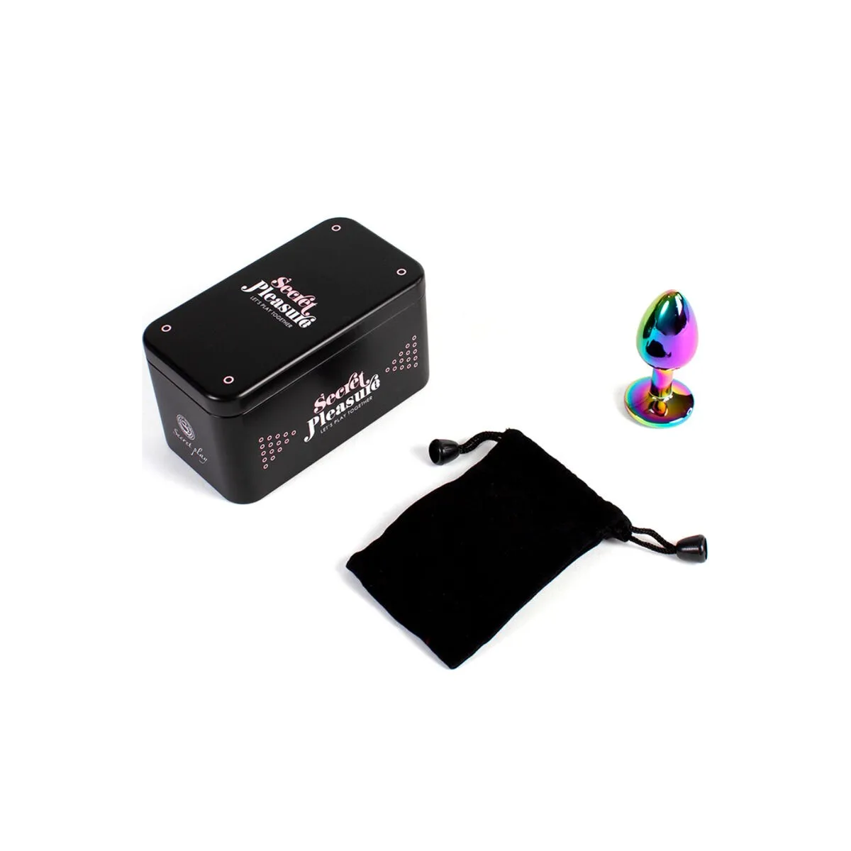 Butt Plug aus Metall Regenbogen, Kleine Grösse 7 cm von Secretplay Toys | Fesselliebe.de