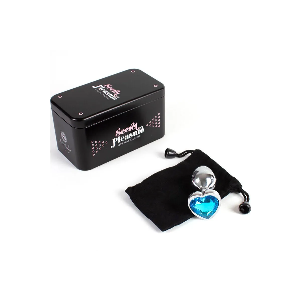 Butt Plug aus Metall, Blaues Herz, Kleine Grösse 7 cm von Secretplay Toys | Fesselliebe.de