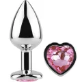 Butt Plug aus Metall Fuchsia Herz Kleine Grösse 7 cm von Secretplay Toys