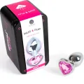 Butt Plug aus Metall Fuchsia Herz Kleine Grösse 7 cm von Secretplay Toys