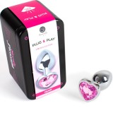 Butt Plug aus Metall Fuchsia Herz Kleine Grösse 7 cm von Secretplay Toys | Fesselliebe.de