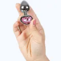 Butt Plug aus Metall Fuchsia Herz Kleine Grösse 7 cm von Secretplay Toys