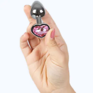Butt Plug aus Metall Fuchsia Herz Kleine Grösse 7 cm von Secretplay Toys