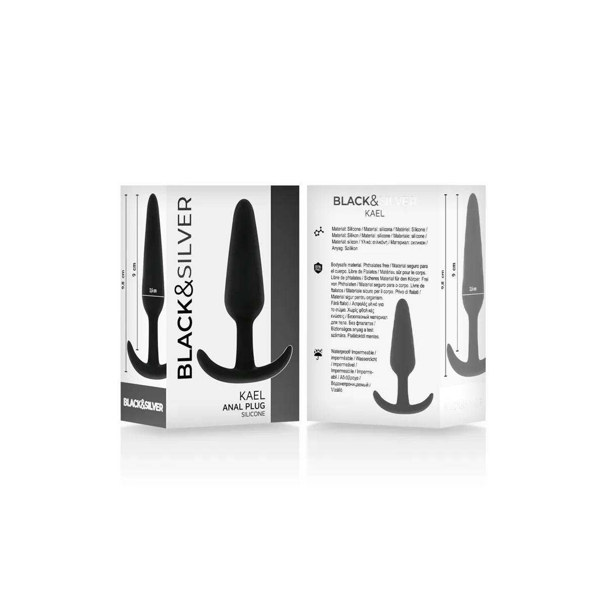 Kael Silikon Analplug mit Mittlerem Griff von Black&Silver | Fesselliebe.de