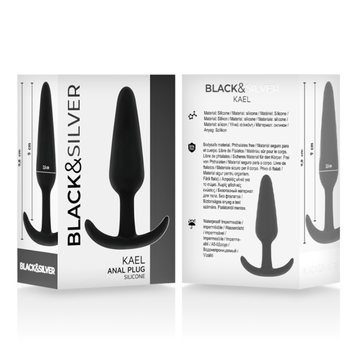 Kael Silikon Analplug mit Mittlerem Griff von Black&Silver | Fesselliebe.de