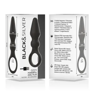 Ozzy Leistungsstarker Silikon-Analsplug von Black&Silver
