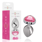 Aluminium-Metall-Anal-Stecker Rosa Herz Grösse S von Intense Anal Toys | Fesselliebe.de