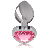 Aluminium-Metall-Anal-Stecker Rosa Herz Grösse S von Intense Anal Toys | Fesselliebe.de