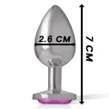Aluminium-Metall-Anal-Stecker Rosa Herz Grösse S von Intense Anal Toys