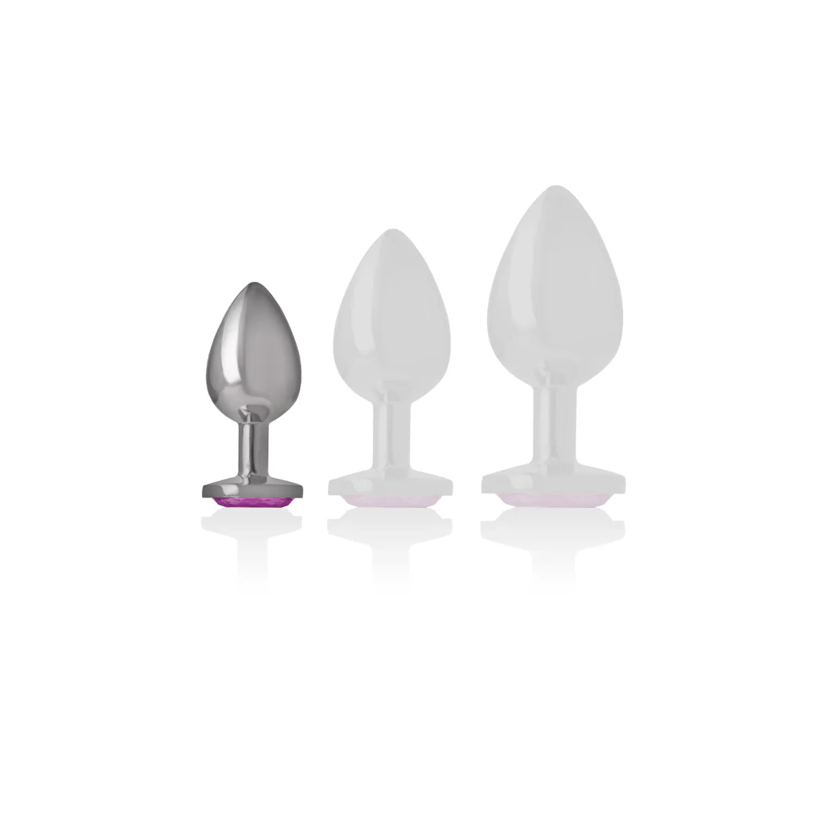 Aluminium-Metall-Anal-Stecker Rosa Herz Grösse S von Intense Anal Toys | Fesselliebe.de