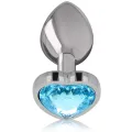 Aluminium-Metall-Anal-Stecker, Blaues Herz, Grösse S von Intense Anal Toys