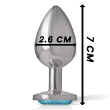 Aluminium-Metall-Anal-Stecker, Blaues Herz, Grösse S von Intense Anal Toys | Fesselliebe.de