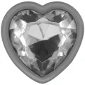 White Heart Aluminium Metall Anal Plug Grösse S von Intense Anal Toys