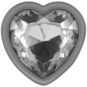 White Heart Aluminium Metall Anal Plug Grösse S von Intense Anal Toys