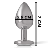 White Heart Aluminium Metall Anal Plug Grösse S von Intense Anal Toys | Fesselliebe.de