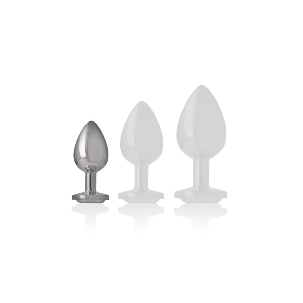 White Heart Aluminium Metall Anal Plug Grösse S von Intense Anal Toys | Fesselliebe.de