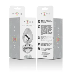 White Heart Aluminium Metall Anal Plug Grösse S von Intense Anal Toys