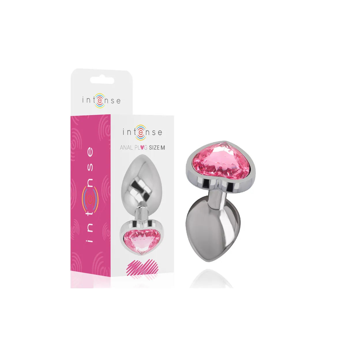 Aluminium-Metall-Anal-Stecker Rosa Herz Grösse M von Intense Anal Toys | Fesselliebe.de