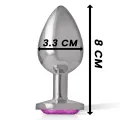 Aluminium-Metall-Anal-Stecker Rosa Herz Grösse M von Intense Anal Toys
