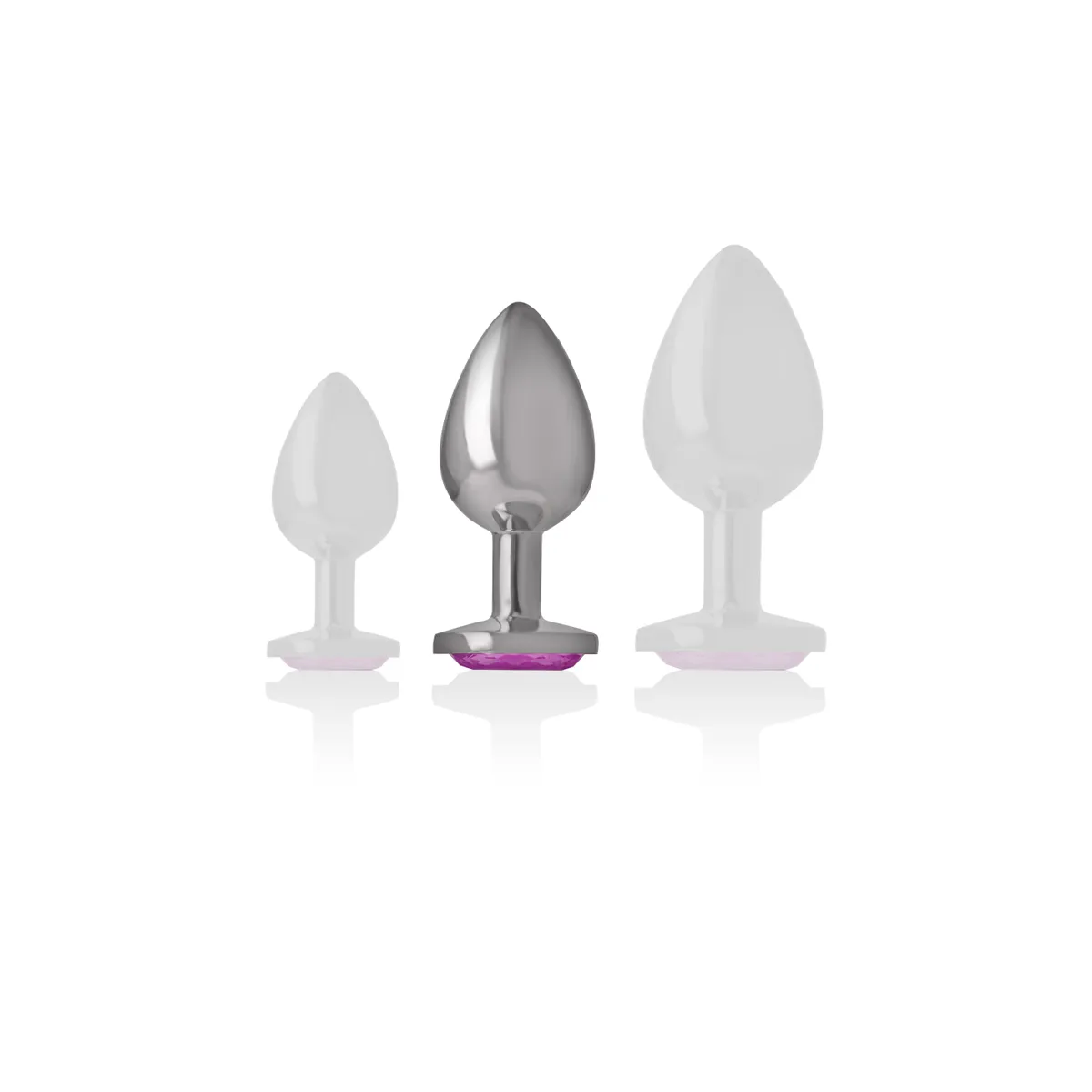 Aluminium-Metall-Anal-Stecker Rosa Herz Grösse M von Intense Anal Toys | Fesselliebe.de