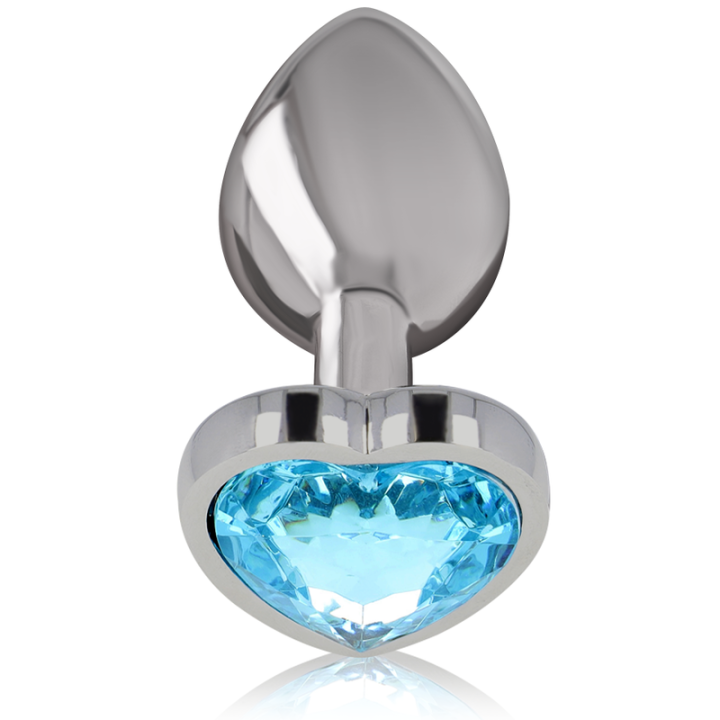 Aluminium-Metall-Anal-Stecker, Blaues Herz, Grösse M von Intense Anal Toys | Fesselliebe.de