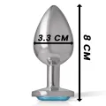 Aluminium-Metall-Anal-Stecker, Blaues Herz, Grösse M von Intense Anal Toys