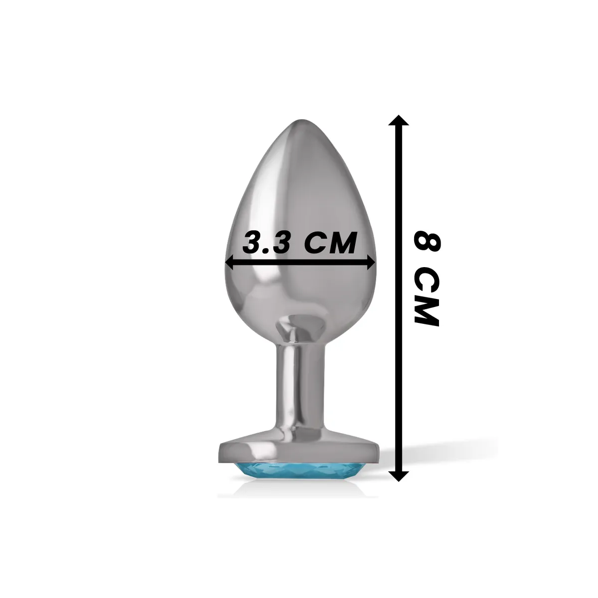 Aluminium-Metall-Anal-Stecker, Blaues Herz, Grösse M von Intense Anal Toys | Fesselliebe.de