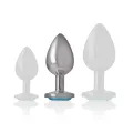 Aluminium-Metall-Anal-Stecker, Blaues Herz, Grösse M von Intense Anal Toys
