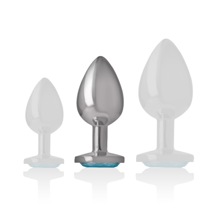 Aluminium-Metall-Anal-Stecker, Blaues Herz, Grösse M von Intense Anal Toys | Fesselliebe.de