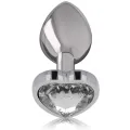Aluminium-Metall-Anal-Stecker, Weisses Herz, Grösse M von Intense Anal Toys