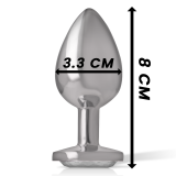 Aluminium-Metall-Anal-Stecker, Weisses Herz, Grösse M von Intense Anal Toys | Fesselliebe.de