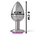 Aluminium-Metall-Anal-Stecker Rosa Herz Grösse L von Intense Anal Toys