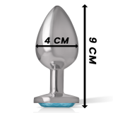 Aluminium-Metall-Anal-Stecker Blaues Herz, Grösse L von Intense Anal Toys | Fesselliebe.de