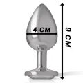 Analplug Metall Aluminium Weiss Herz Grösse L von Intense Anal Toys