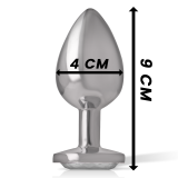 Analplug Metall Aluminium Weiss Herz Grösse L von Intense Anal Toys | Fesselliebe.de