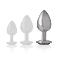 Analplug Metall Aluminium Weiss Herz Grösse L von Intense Anal Toys