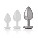 Analplug Metall Aluminium Weiss Herz Grösse L von Intense Anal Toys | Fesselliebe.de