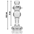 Modell 1 Stecker Borosilikatglas Transparent 10,5 cm -O- 3 cm von Nebula Series By Ibiza